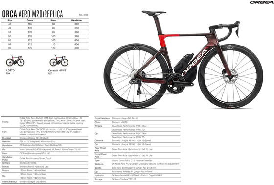 2026 ORBEA ORCA AERO M20iREPLICA - Team Replica - OMX Carbon - Shimano Ultegra Di2 (S728) Aero Road Bike