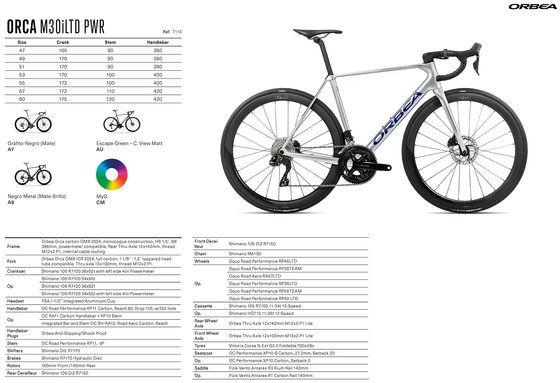 2026 ORBEA ORCA M30iLTD PWR - OMX Carbon - Shimano 105 Di2 (T113) Road Bike