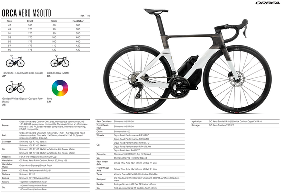 2026 ORBEA ORCA AERO M30LTD - OMX Carbon - Shimano 105 (T119) Aero Road Bike